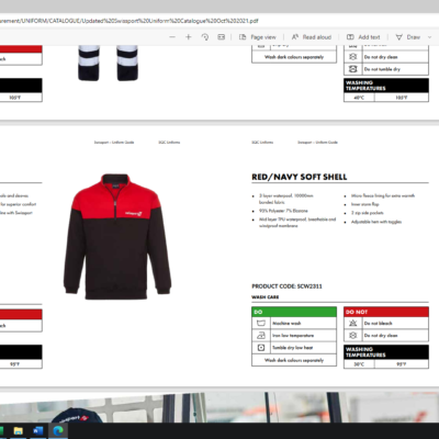 Long Sleeve T-Shirt - Red/Navy